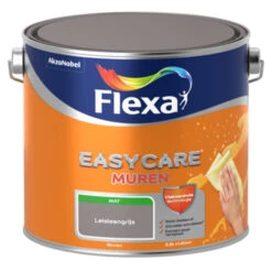 Flexa EasyCare Muurverf Leisteengrijs Mat 2,5 Liter -Muurverf Voor Thuis 123 2595