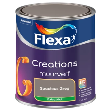 Flexa Creations Muurverf Spacious Grey Extra Mat 1 Liter 4 Flexa Creations Muurverf Spacious Grey Extra Mat 1 Liter - Afbeelding 2