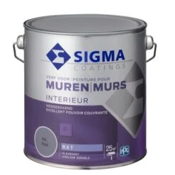 Sigma Hoogdekkende Muurverf RAL 7045 2,5 Liter -Muurverf Voor Thuis 123 2695