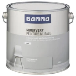 GAMMA Muurverf Steengrijs Mat 2,5 Liter -Muurverf Voor Thuis 123 2700