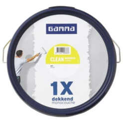 GAMMA Muurverf 1x Dekkend Clean Wit 5 Liter -Muurverf Voor Thuis 123 2728
