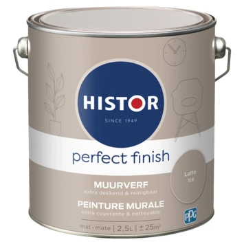 Histor Perfect Finish Muurverf Mat Latte Ice 2,5 Liter 5 Histor Perfect Finish Muurverf Mat Latte Ice 2,5 Liter - Afbeelding 3