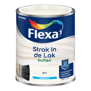 Flexa Strak In De Lak Voor Buiten Wit Zijdeglans 750 Ml 4 Flexa Strak In De Lak Voor Buiten Wit Zijdeglans 750 Ml - Afbeelding 2