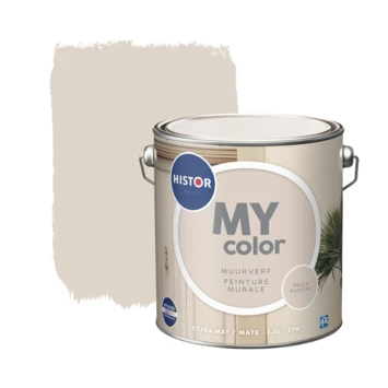 Histor My Color Muurverf Extra Mat Peach Pudd. 2,5 Liter 3 Histor My Color Muurverf Extra Mat Peach Pudd. 2,5 Liter