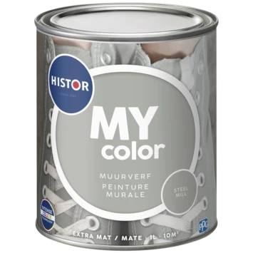 Histor My Color Muurverf Extra Mat Steel Mill 1 Liter 5 Histor My Color Muurverf Extra Mat Steel Mill 1 Liter - Afbeelding 3