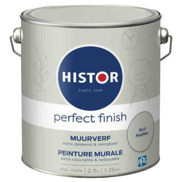 Histor Perfect Finish Muurverf Mat Gull Feather 2,5 Liter 5 Histor Perfect Finish Muurverf Mat Gull Feather 2,5 Liter - Afbeelding 3