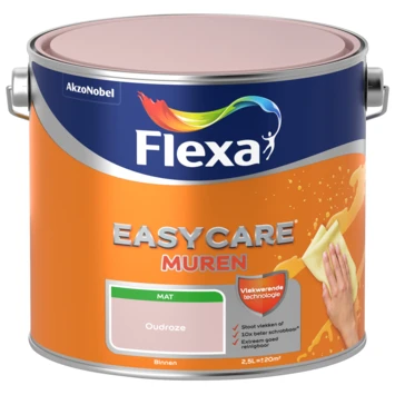Flexa EasyCare Muurverf Oudroze Mat 2,5 Liter 4 Flexa EasyCare Muurverf Oudroze Mat 2,5 Liter - Afbeelding 2