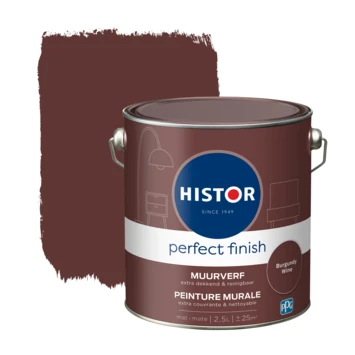 Histor Perfect Finish Muurverf Mat Burgundy Wine 2,5 Liter 3 Histor Perfect Finish Muurverf Mat Burgundy Wine 2,5 Liter