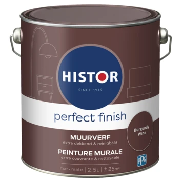 Histor Perfect Finish Muurverf Mat Burgundy Wine 2,5 Liter 5 Histor Perfect Finish Muurverf Mat Burgundy Wine 2,5 Liter - Afbeelding 3