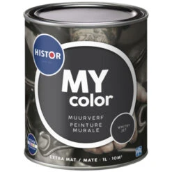 Histor My Color Muurverf Extra Mat Whitby Jet 1 Liter 9 Histor My Color Muurverf Extra Mat Whitby Jet 1 Liter -Muurverf Voor Thuis 123 2962