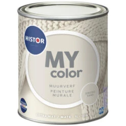 Histor My Color Muurverf Extra Mat Singing Sand 1 Liter -Muurverf Voor Thuis 123 2967