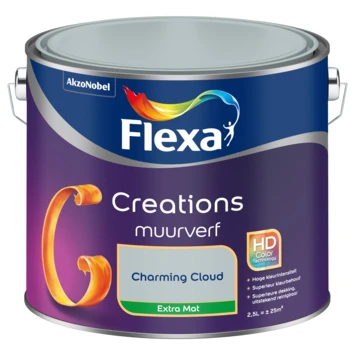 Flexa Creations Muurverf Charming Cloud Extra Mat 2.5 L 4 Flexa Creations Muurverf Charming Cloud Extra Mat 2.5 L - Afbeelding 2