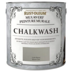 Rust-Oleum Muurverf Chalkwash Licht Beton 2,5 Liter -Muurverf Voor Thuis 123 3008