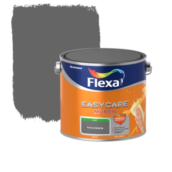 Flexa EasyCare Muurverf Antracietgrijs Mat 2,5 Liter 3 Flexa EasyCare Muurverf Antracietgrijs Mat 2,5 Liter