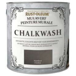 Rust-Oleum Muurverf Chalkwash Houtskool 2,5 Liter -Muurverf Voor Thuis 123 3069