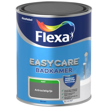 Flexa EasyCare Muurverf Badkamer Antracietgrijs Mat 1 Liter 4 Flexa EasyCare Muurverf Badkamer Antracietgrijs Mat 1 Liter - Afbeelding 2