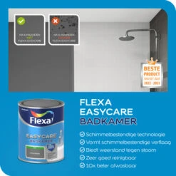 Flexa EasyCare Muurverf Badkamer Antracietgrijs Mat 1 Liter 11 Flexa EasyCare Muurverf Badkamer Antracietgrijs Mat 1 Liter -Muurverf Voor Thuis 123 3083