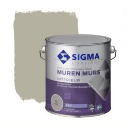 Sigma Hoogdekkende Muurverf RAL 7032 2,5 Liter