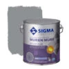 Sigma Muurverf Reinigbaar Mat RAL 7045 2,5 Liter -Muurverf Voor Thuis 123 3108