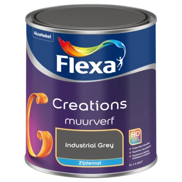 Flexa Creations Muurverf Industrial Grey Zijdemat 1 Liter 4 Flexa Creations Muurverf Industrial Grey Zijdemat 1 Liter - Afbeelding 2