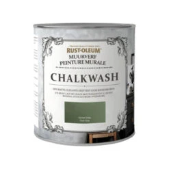 Rust-Oleum Muurverf Chalkwash Groen Grijs 1 Liter -Muurverf Voor Thuis 123 3142