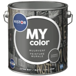 Histor My Color Muurverf Extra Mat Summershadow 2,5 Liter -Muurverf Voor Thuis 123 3167