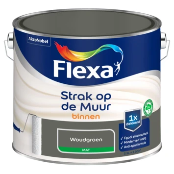 Flexa Strak Op De Muur Woudgroen Mat 2,5 Liter 4 Flexa Strak Op De Muur Woudgroen Mat 2,5 Liter - Afbeelding 2