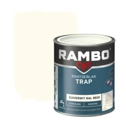 Rambo Pantserlak Trap Dekkend Zijdeglans Zuiverwit 750 Ml