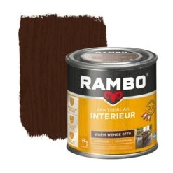Rambo Pantserlak Interieur Transparant Zijdeglans Warm Wengé 250 Ml