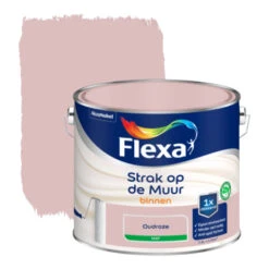 Flexa Strak Op De Muur Oudroze Mat 2,5 Liter