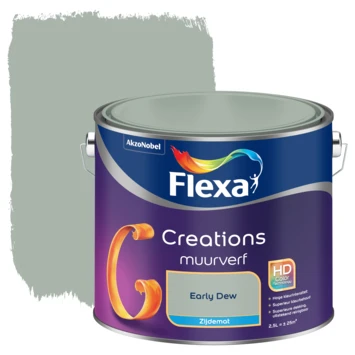 Flexa Creations Muurverf Early Dew Zijdemat 2,5 Liter 3 Flexa Creations Muurverf Early Dew Zijdemat 2,5 Liter