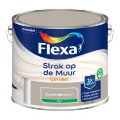 Flexa Strak Op De Muur Zandsteenbruin Mat 2,5 Liter -Muurverf Voor Thuis 123 3336