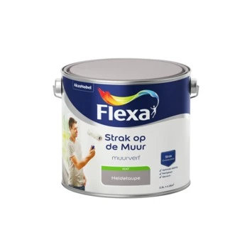 Flexa Strak Op De Muur Heidetaupe Mat 2,5 Liter 4 Flexa Strak Op De Muur Heidetaupe Mat 2,5 Liter - Afbeelding 2