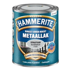 Hammerite Metaallak Structuur Zilvergrijs 750 Ml -Muurverf Voor Thuis 123 354