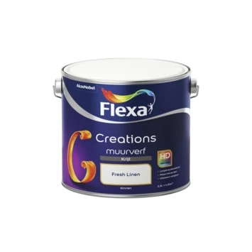 Flexa Creations Muurverf Fresh Linen Krijt 2,5 Liter 4 Flexa Creations Muurverf Fresh Linen Krijt 2,5 Liter - Afbeelding 2