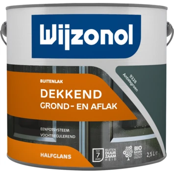 Wijzonol Lak Dekkend Antiekgroen Halfglans 2,5 Liter 3 Wijzonol Lak Dekkend Antiekgroen Halfglans 2,5 Liter
