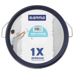 GAMMA Muurverf 1x Dekkend Badkamer & Keuken Wit 5 Liter -Muurverf Voor Thuis 123 3595