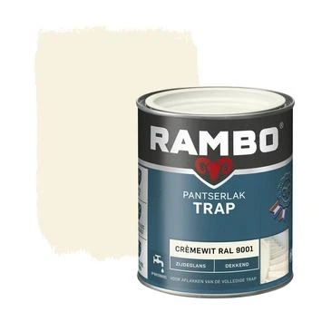 Rambo Pantserlak Trap Dekkend Zijdeglans Cremewit 750 Ml 3 Rambo Pantserlak Trap Dekkend Zijdeglans Cremewit 750 Ml
