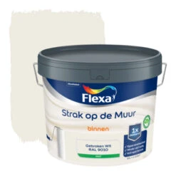 Flexa Strak Op De Muur Muurverf Mat RAL 9010 10 Liter