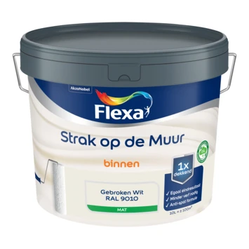 Flexa Strak Op De Muur Muurverf Mat RAL 9010 10 Liter 4 Flexa Strak Op De Muur Muurverf Mat RAL 9010 10 Liter - Afbeelding 2