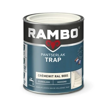 Rambo Pantserlak Trap Dekkend Zijdeglans Cremewit 750 Ml 5 Rambo Pantserlak Trap Dekkend Zijdeglans Cremewit 750 Ml - Afbeelding 3