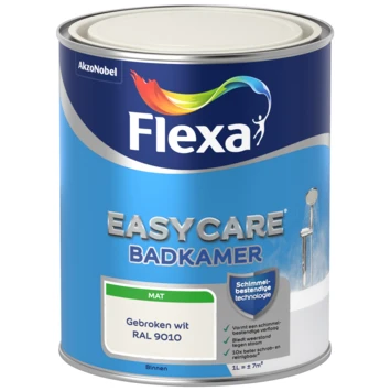 Flexa EasyCare Muurverf Badkamer Gebroken Wit Mat 1 Liter 4 Flexa EasyCare Muurverf Badkamer Gebroken Wit Mat 1 Liter - Afbeelding 2