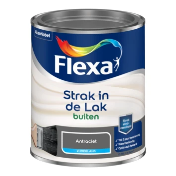 Flexa Strak In De Lak Voor Buiten Antraciet Zijdeglans 750 Ml 4 Flexa Strak In De Lak Voor Buiten Antraciet Zijdeglans 750 Ml - Afbeelding 2