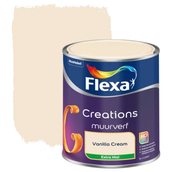 Flexa Creations Muurverf Vanilla Cream Extra Mat 1 Liter 3 Flexa Creations Muurverf Vanilla Cream Extra Mat 1 Liter