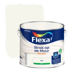 Flexa Strak Op De Muur Wit Mat 2,5 Liter