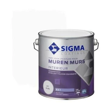 Sigma Hoogdekkende Muurverf Wit 2,5 Liter 3 Sigma Hoogdekkende Muurverf Wit 2,5 Liter