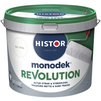 Histor Monodek Revolution RAL 9016 Verkeerswit 10 Liter 3 Histor Monodek Revolution RAL 9016 Verkeerswit 10 Liter