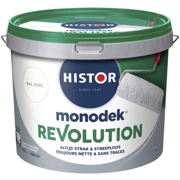 Histor Monodek Revolution RAL 9010 Gebroken Wit 10 Liter 3 Histor Monodek Revolution RAL 9010 Gebroken Wit 10 Liter
