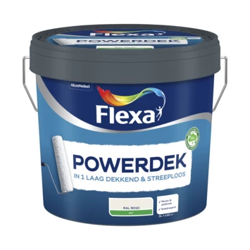 Flexa Powerdek Latex RAL 9010 Gebroken Wit Mat 5 Liter 4 Flexa Powerdek Latex RAL 9010 Gebroken Wit Mat 5 Liter - Afbeelding 2
