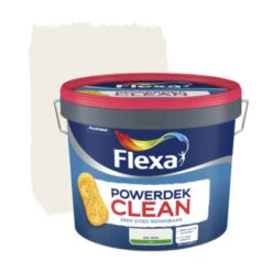 Flexa Powerdek Clean Reinigbare Muurverf RAL 9010 10 Liter
